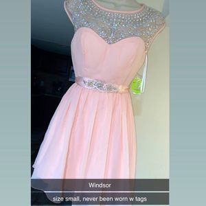 NWT. PINK WINDSOR DRESS. NEVER BEEN WORN. SZ SMALL